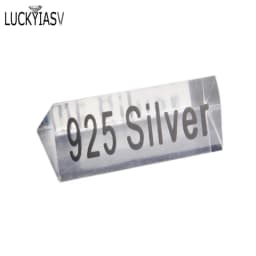 Clear Acrylic 925 Silver Signage Counter Display Tag Card Jewelry Store Accessories Necessity Lable