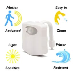 Smart Motion Sensor Lamp Night Light Toilet Seat Decor PIR Toilet Seat 8 Color Rgb Waterproof Led Lighting WC Decorative Lamps