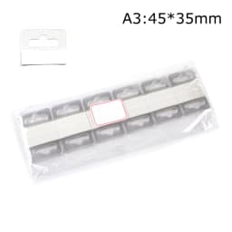 100pcs PVC Slot Hole Adhesive Hang Tabs Tags Hook Merchandise Package Box Bag Hangers Peghooks Display For Store Retail Display
