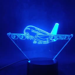 Plane 3D Lamp Illusion Night Light for Bedroom Decoration Table Lamp Gift Toys for Kids Birthday Party Boy Christmas Present