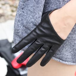 Sunscreen Gloves Women's Single Genuine Leather Half-palm Gloves Real Sheepskin Stage Show Driving gloves No Lining