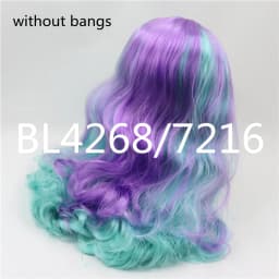 ICY DBS blyth doll rbl scalp and dome wavy hair multi-color wig for custom doll anime toy white skin mix hair