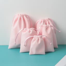 Jewelry Drawstring Velvet Bag Box Packaging Gift Pouches Earrings Ring Necklace Jewelry Candy Cotton Flannel Bag Can Custom