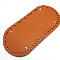 25x12cm Bag Bottom Oval Leather Bottoms with Holes Bag Accessories Handmade PU DIY Part for Handbag Crossbody Messenger Bags