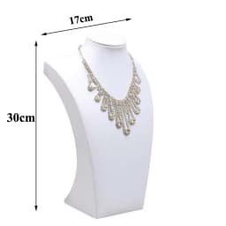 Top PU White Mannequin Shelf Necklace Pendant Chain Jewelry Display Stand Holder Decorate Bracelet Jewelry Rack Show