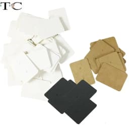 Kraft Paper Ear Stud Hang Tag Jewelry Display Card Necklace Kraft Paper Tag Ear Studs Bracelet Paper Hang Price Tag 50pcs/Lot