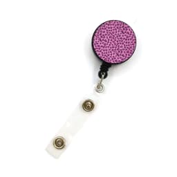 Pink Leopard Print Lanyard Credit Card ID Holder Bag Student Women Travel Card Cover Badge Car Keychain Decorations