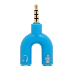 1 Piece Of Dual 3.5mm U-Shaped Adapter Headphone Plug Audio Cable Splitter Microphone 2-in-1 Rotary Connector Jack Plug Adapter