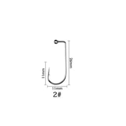 50pcs High Carbon Steel Fishhook Black 90 Degree Aberdeen Offset Jig Fly Tying Strong Wire Fishing Hooks Sea Ocean Accessories