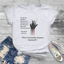 This is Commander Shepard Women Tshirts Mass Effect Game Gothic Vintage Female Clothing Large Cotton Graphic Clothes