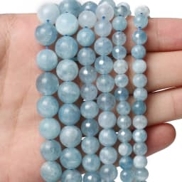 Natural Stone Beads 4 6 8 10mm Turuoqises Lava Amazonite Agates Amethysts Round Beads for Jewelry Making DIY Handmad Bracelet