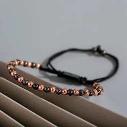 Classic Men Women Bracelet 4MM Copper Beaded Charm Bracelet Pulseira Adjustable Bracelet Fashion Jewelry Gift