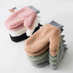 Winter Lamb Wool Halter Neck Full Finger Warm Mittens Korean Female Double Layer Plush Thicken Windproof Cycling Gloves H36