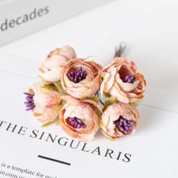 12PCS Artificial Flowers Christmas Decorations for Home Accessories Stamen Wedding Bouquet Garland DIY Gifts Silk Tea Roses Buds
