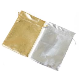 100pcs 5x7 7x9 9x12cm 11x16cm Drawstring Gift Bags Metallic Foil Organza Pouches Christmas Wedding Party Favour Gifts Candy Bags