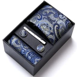 Top Quality 7.5 cm Business Ties Hanky Cufflink Set Tie Clips Green Necktie Corbatas For Men Wedding In Gift Box Slim Gravatas