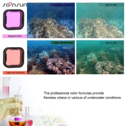 SOONSUN CPL ND8 ND16 ND32 Polarizer Filter for GoPro Hero 7 6 5 Black Go Pro Red Color Lens ND Filter Kits Camera ND Filters