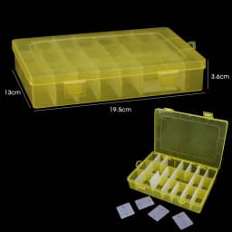 4 Sizes Jewelry Box Organizer Storage Container Plastic Organizer Box with Adjustable Dividers for Beads Art DIY Crafts