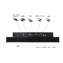 12" 10 15 17 Inch Industrial Panel All In One PC Mini Computer Capacitive Touch with Core i3-3217U Wifi RS232 Com Win 7/10
