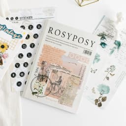 Rosy Posy 20 Page Notebook Sticker Set INS Style Vintage Cartoon Bear Decoration Stickers Post Diary Journal Album Gift A6786
