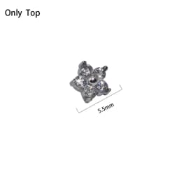 1 PC Surgical Steel Dermal Anchor Moon Shape Micro Dermal Anchor Flower Star Piercings Skin Diver Piercing Body Jewelry 14g