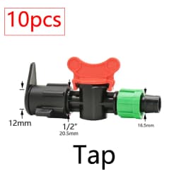 16mm 5/8'' Irrigation Drip Tape Tap Valve Elbow Tee End Plug Thread Lock Connector Garden Watering Pipe Hose Joints