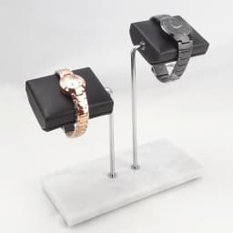 Marble Green Base Gold Support Watch Display Stand for Bracelet Double Watch Jewelry Organizer Watch Placement Jewelry Stand