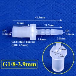 5~200pcs G1/8 1/4 Thread To 2.8~12mm PP Pagoda Direct Connector Aquarium Tank Air Pump Adapter Irrigation System Pipe Hose Joint