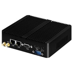 XCY Fanless Mini PC Intel Celeron J6412 Dual Ethernet 2x COM RS232 RS485 Windows Linux HDMI VGA 4x USB WiFi Industrial Computers