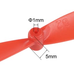 Uxcell 8Pair RC Propellers 55mm CW CCW 2-Vane Rotors for Walkera QR Ladybird Black Red