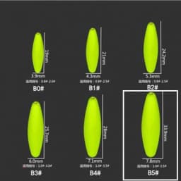 5packs/lot High Quality Seven star Fishing Float Bobber 2 Size Rig Float Beans 8 Colors Striking Beads With Hole A437