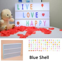 A4 A5 A6 Size LED Combination Night Light Box Lamp DIY Black/Colorful Letters Cards USB AA Battery Cinema Lightbox White Pink