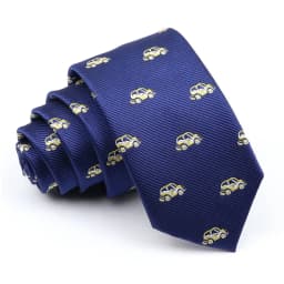 New Mens Polyester Jacquard Ties Casual Slim 6CM Insect Shiba Inu Car Cartoon Neckties For Wedding Business Suits Neck Accessory