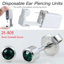 1PC Sterile Disposable No Pain Ear Piercer device Ear Cartilage Piercing Gun Tool Kit Unit Built In CZ Birthstone Earring Stud