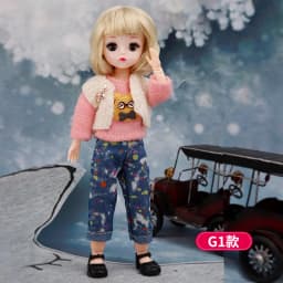30 Cm 1/6 BJD Doll Winter Dress Set 23 Movable Joint Makeup Cute Girl Brown Eyes Doll with Fashionable New Skirt DIY Toy Gift