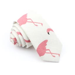 High Quality Cute Linen Cartoon Tie For Men Cat Polar Bear Watermelon Waves Printed Funny Gift Animal Narrow Striped Slim Cravat
