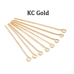 200pcs Eye Head Pins 20 24 30 35 40 45 50 mm Eye Pins Gold/Rhodium Findings For Diy Jewelry Making Jewelry Accessories Supplies