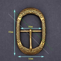 STURDY ANTIQUE BRASS PLATED Flower Pattern METAL OVAL RODEO COWBOY WESTERN LEATHER BELT BUCKLE REPLACEMENT FIT 1 1/2"