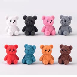 1Pcs Popular Plastic Teddy Bear Miniature Fairy Garden Easter Animal Figurines Party Gift Home Decoration Accessories