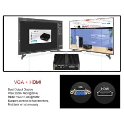 Intel Celeron J6412 Mini PC with Dual LAN 2xRS232/485 4xUSB 1xHDMI Support WiFi 4G LTE Linux Pfsense Computer Windows10 Ready