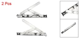 Uxcell 2Pcs Window Hinge 8/10/12/16-Inch Hanging Casement Window Hinge 202 Stainless Steel Silver Tone