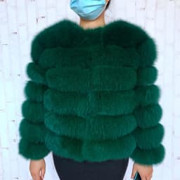 100% Natural Fur Jacket Real Fur Coat Winter Jacket Women Natural Fox Fur Luxury Fashion 50cm Short Jacket Wholesale Hot 2022