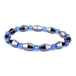 Weight Loss No Magnetic Therapy Bracelet For Men Women Geometric Black Hematite Stone Beads Stretch Health Care Bracelet Jewelry