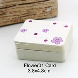 50pcs Earrings Necklaces Display Card Cardboard Earring Packaging Hang Tag Card Ear Studs White Paper Card Jewelry DIY Wholesale