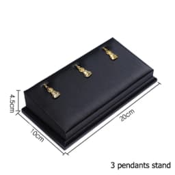 Jewelry Retail Store Black PU Ring Earring Stand Holder Bust Bangle Organzier Set Jewelry Pendant Necklace Chain Chokers Display