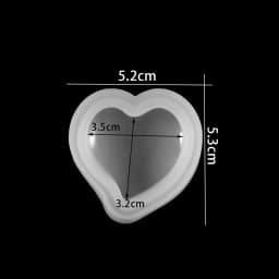 1PCS 3D Heart Shape Silicone Mold Resin Epoxy Keychain Pendants Mould Soap Candle Molds For DIY Jewelry Making Findings