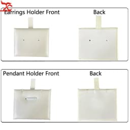10 Pcs Earring Pendant White High Grade Brushed Leather Puff Card Jewelry Case Display Pads 5X4Cm 2" X 1 1/2"