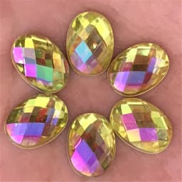 30PCS 10*14mm Round Acrylic Rhinestone Craft/Clothes Decoration Handmade Diy