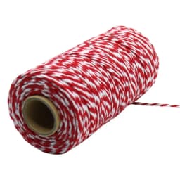 100Meter/Roll Two Colors Cotton Baker Twine Rope Cord Christmas Wedding Decoration Gift Packaging String DIY Gift Crafts Wrap