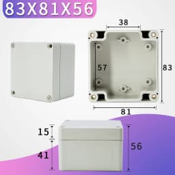 Black and white outdoor waterproof box Plastic box Electronic engineering box instrument waterproof junction box shell